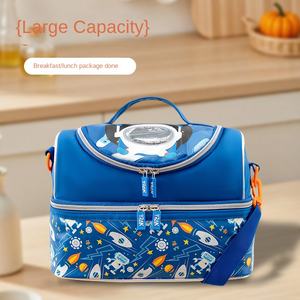 Dessin animé élèves du primaire Oxford sac à lunch isolé étanche isolation thermique Portable en bandoulière garçons filles en gros - Product Image 3