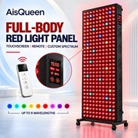 Panneau de luminothérapie LED portable à lumière rouge avec télécommande, minuterie, variateur d'intensité et contrôle tactile
