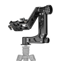 Tête de trépied panoramique FANAUE PG-02 à 360 degrés, portée de levage de 110 mm, accessoires de caméra en alliage d'aluminium pour supports sportifs