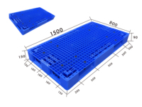 Palette Euro en plastique HDPE à double face, grande, robuste, à grille maillée, avec entrée 4 directions, renfort en acier, RFID personnalisé, 5,0T