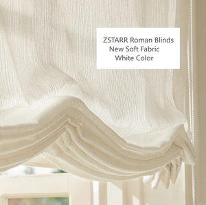 Persianas Romanas Blancas Suaves ZSTARR <span class=keywords><strong>para</strong></span> Sala de Estar y <span class=keywords><strong>Cocina</strong></span>, Filtrado de Luz, Privacidad, Tela de Lino Belga Texturizada, Cortinas Romanas <span class=keywords><strong>para</strong></span> Ventana - Product Image 2