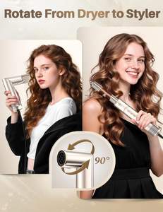 Herramientas de estilismo de aire 5 en 1, rizador automático, secador de pelo, rizadores, secador de pelo redondo, cepillo alisador de pelo, estilizador de aire caliente - Product Image 5