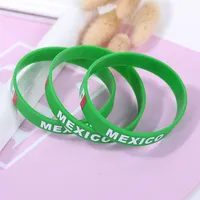 Bracelets en silicone avec drapeau national, bracelets en caoutchouc à thème national pour les fans, événements sportifs et usage quotidien décontracté