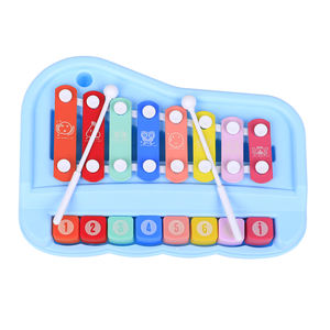 Venta caliente último Orff 8 tono xilófono juguetes de aprendizaje niños educativos Knock jugando 2 en 1 colorido plástico percusión piano juguete - Product Image 2