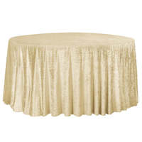 Nappe en velours concassé rond de 132 pouces, nappe en velours de couleur unie pour la décoration de table de mariage de fête de l'hôtel