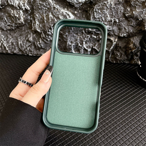 Étui de téléphone professionnel en cuir PU pour iPhone 17 13 Pro Max 14 15 16 Plus 17 Air, coque arrière de protection antichoc avec cadre souple en TPU - Product Image 4