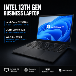 Laptop Nuevo Core I7 NUC GR180 15.6 Pulgadas FHD IPS Intel Core I7-13620H DDR4 64GB 2x M.2 WiFi 6 Windows 11 Business Notebook - Product Image 1