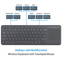Teclado Inalámbrico Delgado de Alta Calidad de 2.4G con Panel Táctil, Compatible con Múltiples Dispositivos para Android, Windows, iOS, MacOS