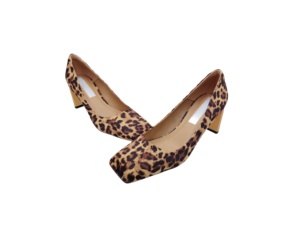Bombas de punta cuadrada de alta calidad para mujer Estilo de moda para todas las estaciones Hecho de caucho + Material de PU - Product Image 2