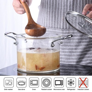 Olla <span class=keywords><strong>de</strong></span> Cocina <span class=keywords><strong>de</strong></span> <span class=keywords><strong>Vidrio</strong></span> Transparente <span class=keywords><strong>de</strong></span> Borosilicato <span class=keywords><strong>para</strong></span> Estufa <span class=keywords><strong>de</strong></span> Gas, Eléctrica y Cerámica - Product Image 2