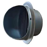 Sortie d'air extérieur DN150 pour registres et grilles étanches à la pluie ronds et sphériques en acier inoxydable