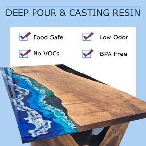 Resina Epoxi de Colada Profunda Transparente de Fábrica, Resistente a los Rayos UV, para Mesas de Río de Madera y Grandes Artesanías - Product Image 3