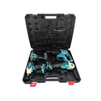 Ensemble d'outils 4 pièces pour perceuse-visseuse à percussion sans fil, clé à chocs, tournevis, meuleuse d'angle et perceuse à percussion sans balais au lithium-ion rechargeable