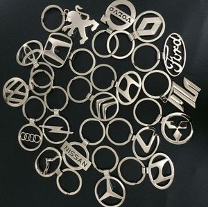 Customized Retail Hollow Car Keychain in Stock Fast Delivery Souvenir Promotional Keyring