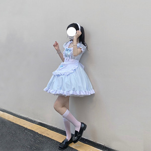 Disfraz de Cosplay de Alice Soft Girl Anime, Vestido de Lolita Japonesa Azul Cielo, Disfraz de Mujer para Juego de Roles, Primavera 2025 - Product Image 3