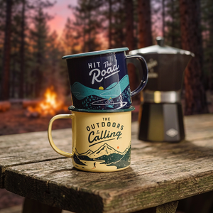 Wholesale 12oz Classic Reusable Enamel Coffee Mug Spoon Customized Logo Printed Business Gifts Dishwasher Safe Travel Thermal - Product Image 6