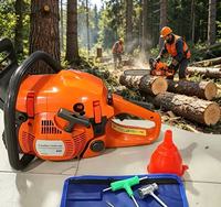 Motosierra de Gasolina ZCMAX HU450 de 2 Tiempos, Cortadora de Madera de Alta Resistencia para Bosques y Granjas, Barra Guía de 20/22 Pulgadas