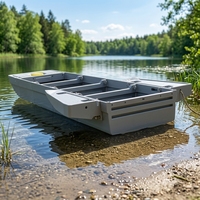Bateau Pliant en PE pour 2 à 4 Personnes, Flottant sur le Côté de la Voiture, Épaissi, Robuste, Renforcé, Écologique et Recyclable, Idéal pour la Patrouille Costière
