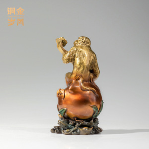 Ornement singe Ruyi en laiton, décoration de bureau Feng Shui en cuivre, cadeau de bureau, nouvel an chinois - Product Image 5