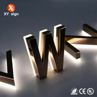Enseigne LED personnalisée pour publicité extérieure, lettres en relief, étanche IP65, éclairage avant et arrière, taille personnalisée, certifiée CE RoHS pour les bureaux
