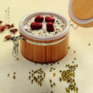 <b>Bamboo</b> Storage <b>Containers</b> Airtight Tea Jars 501-800Ml Household Food <b>Container</b> Chongqing Made - Product Image 4