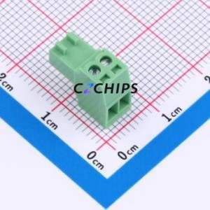 DB2EK-2.54-2P-GN-S Plug-in Terminal Block P=2.54mm Connector Male Plug 1x2P 2.54mm Green - Product Image 1