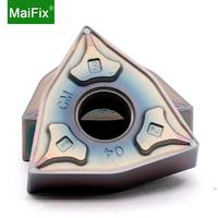 Maifix 10 pièces WNMG 080404 080408 Plaquettes de tournage et d'alésage en carbure de tungstène avec revêtement titane pour tour CNC