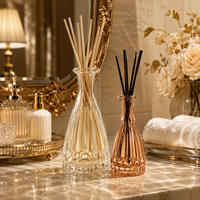 Diffuseur d'ambiance conique vide pour parfum d'intérieur avec bâtonnets en rotin et bâtonnets d'aromathérapie