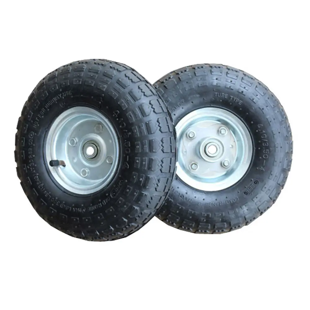 10 inch farm cart pneumatic tire rubber wheel 4.10/3.50-4 wheel