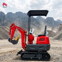 Mini-excavatrice 1,2 tonne EPA, petite excavatrice agricole, nouvelle excavatrice sur chenilles, mini-excavatrice compacte, moteur Kubota, livraison gratuite