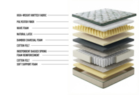 Matelas Premium LOONGFUNG sous vide à ressorts ensachés zonés avec latex naturel et mousse de charbon de bambou pour chambre et hôtel