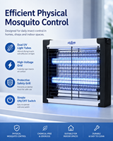 Piège à insectes UV Sicilym rechargeable, anti-moustiques haute puissance, étanche, solaire, pour patio, jardin, cour arrière