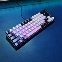 Tredy HXSJ V200 60% clavier de jeu léger ergonomique filaire rvb rétro-éclairé Machine sentir Anti-ghosting nouveau Design