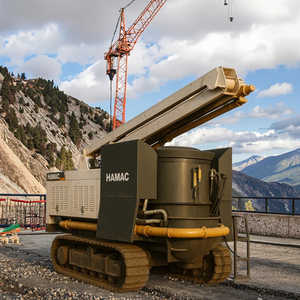 HAMAC Nouvelle pompe à béton compacte électrique et diesel, maniabilité facile, béton pour la construction avec moteur et composants principaux du moteur - Product Image 1