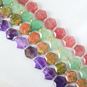 Pietra naturale sfaccettata perline sfuse ametista quarzo rosa <span class=keywords><strong>Lapis</strong></span> rosso agata gioiello di pietra preziosa di cristallo - Product Image 2