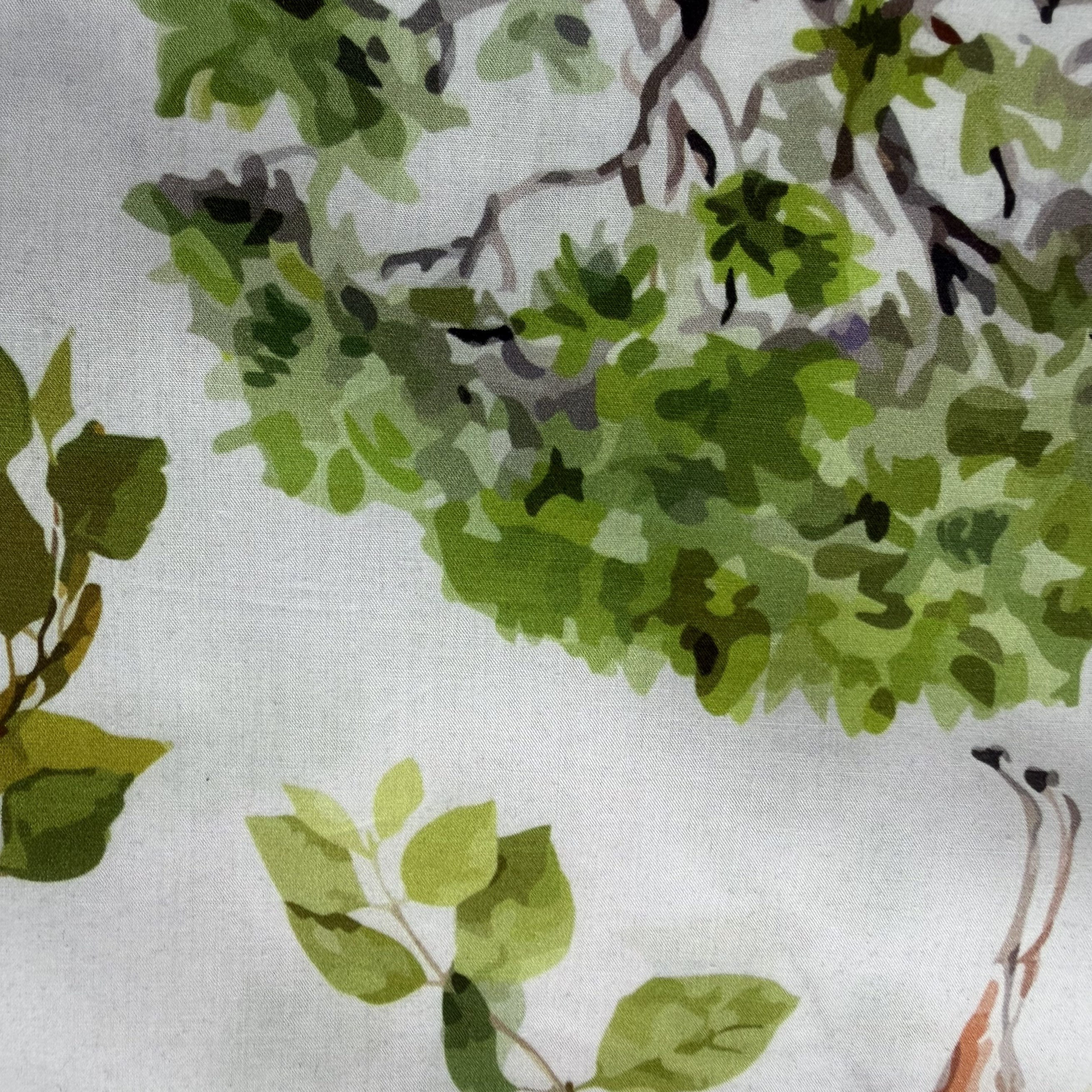 Custom Watercolor Deer Forest Printed Cotton Bamboo Jersey Fabric, No MOQ 1m Minimum
