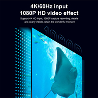 Tarjeta Capturadora de Video HDTV USB 2.0 1080P HD MP4 con Cables para Transmisión en Vivo de Juegos, Grabación de Cámara de PC y Teléfono