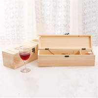 Boîte à vin de luxe rectangulaire en bois de pin, fabriquée à la main par WanuoCraft