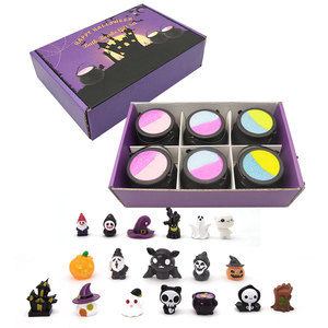 Coffret Cadeau de Bombes de Bain d'Halloween – Forme de Chaudron de Sorcière de Dessin Animé – Bombes de Bain Naturelles Faites à la Main pour le Bain - Product Image 5