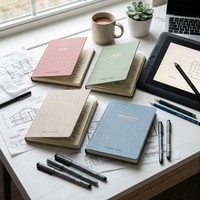 Libreta A5 de Cuero PU Personalizada al por Mayor, con Cubierta de Tela, Banda Elástica, Regalo Ejecutivo para Oficina