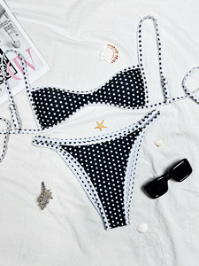 Prodotti di Tendenza: Set Bikini Triangolo Sexy da Donna, Costume da Bagno con <span class=keywords><strong>Perizoma</strong></span> <span class=keywords><strong>e</strong></span> Spalline Regolabili, Logo Personalizzabile - Product Image 4