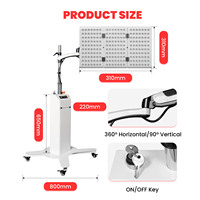 Panneau de luminothérapie LED à 7 couleurs avec écran tactile, 417 nm, 590 nm, 633 nm, lumière rouge, appareil de luminothérapie faciale, machine de luminothérapie PDT