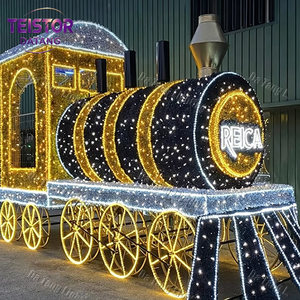 Lumières LED 3D étanches IP65 en forme de train pour la décoration de paysages commerciaux de Noël - Product Image 3