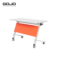 Table de formation moderne en chêne de fer Assemblage facile Caractéristiques pliantes et extensibles Beau gain de place pour une utilisation au bureau