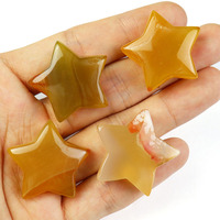 Vente en gros de pierres naturelles en forme d'étoile, sculptées à la main, cristaux de guérison en améthyste, artisanat, décoration de la maison, 3 cm 30 mm