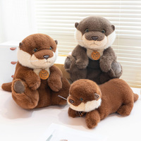 Peluche Otter en coton unisexe pour enfants, poupée de sommeil, cadeau d'anniversaire pour petit ami et petite amie, décorations aquatiques mignonnes