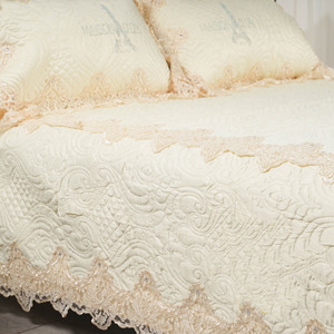 Direct usine Offre Spéciale personnalisé en relief matelassé couvre-lit couvre-lit dentelle broderie ensemble de couvre-lit - Product Image 6