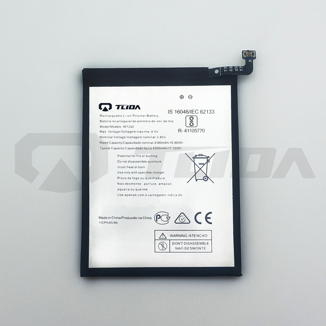 TLIDA WT242 4500mAh 3.85V Rechargeable Battery for NK2.4 TA-1277 TA-1275 TA-1274 TA-1270 Mobile Phones-Stock