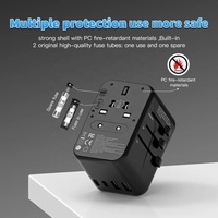 Worldplug GaN 65W Chargeur rapide Convertisseur de sortie Prise murale intelligente Adaptateur de voyage universel