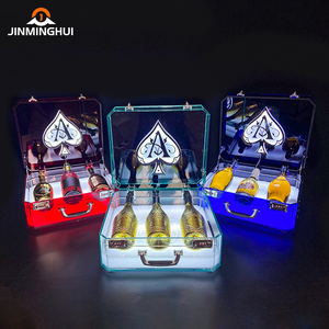3 <span class=keywords><strong>botellas</strong></span> recargables de alta calidad <span class=keywords><strong>para</strong></span> caja de champán Logotipo personalizado Presentador de <span class=keywords><strong>botellas</strong></span> <span class=keywords><strong>LED</strong></span> en forma de maleta Estante de exhibición con servicio VIP - Product Image 6